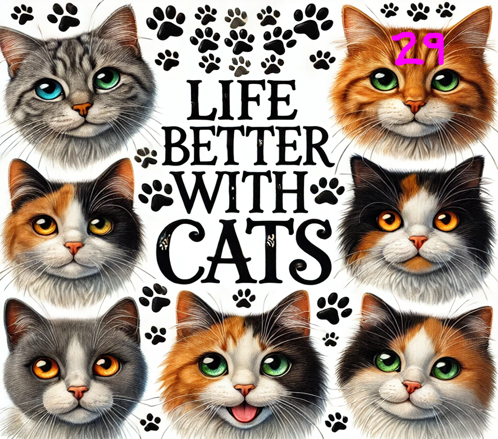 Cat Sublimation Decals