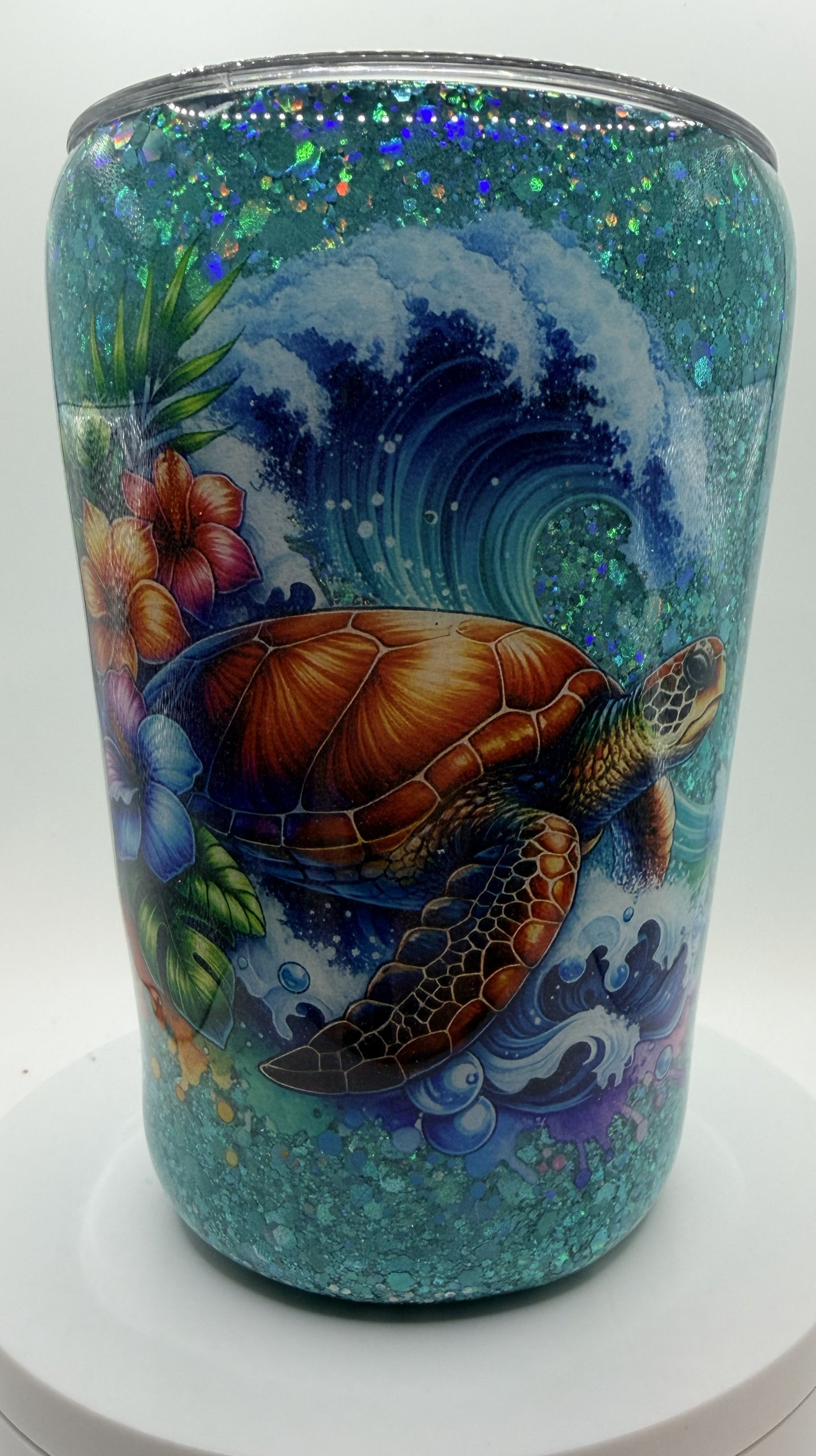 12 OZ TEAL TURTLE TUMBLER