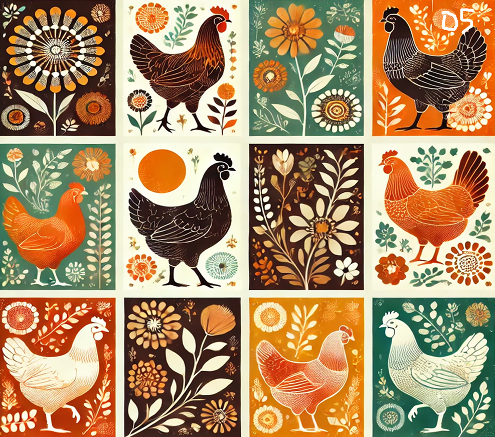 Chicken Sublimation Decals