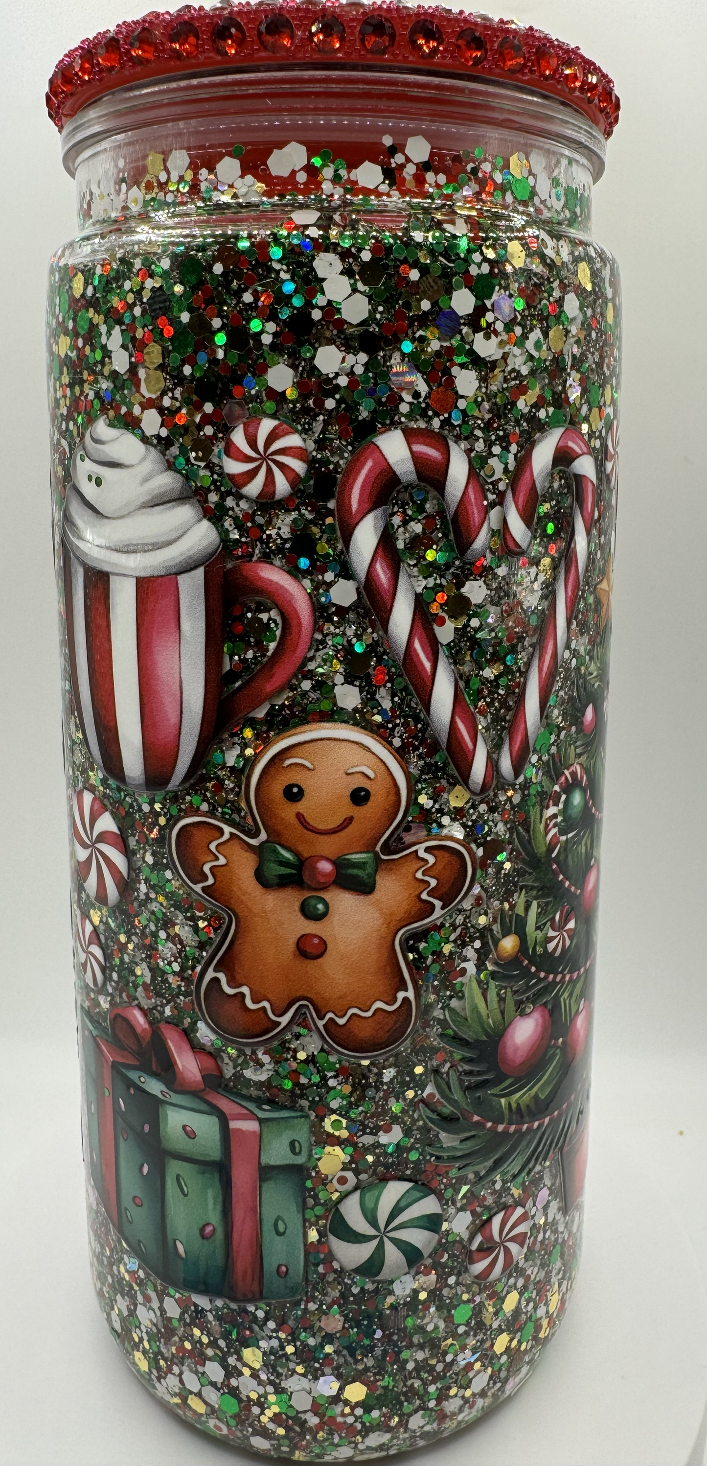 20 OZ ACRYLIC CHRISTMAS TREE GIFT CANDY