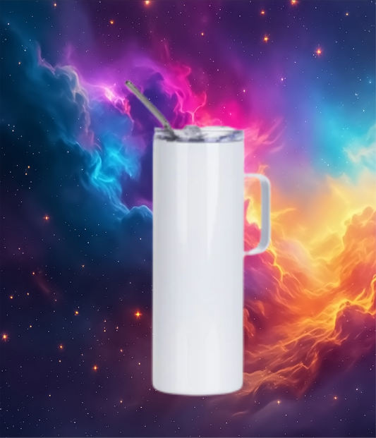 Custom sublimation tumbler with choice of decals and personalized design options