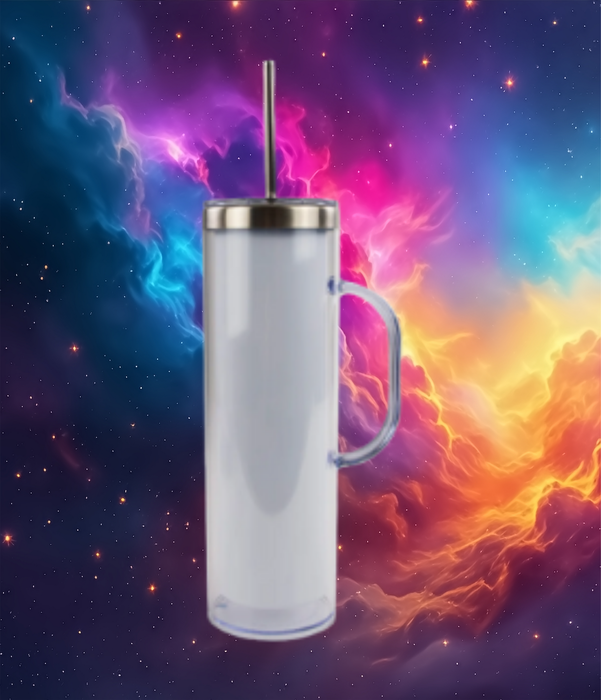 Custom Stainless Steel snow globe tumbler with choice of personalized decals and glitter options