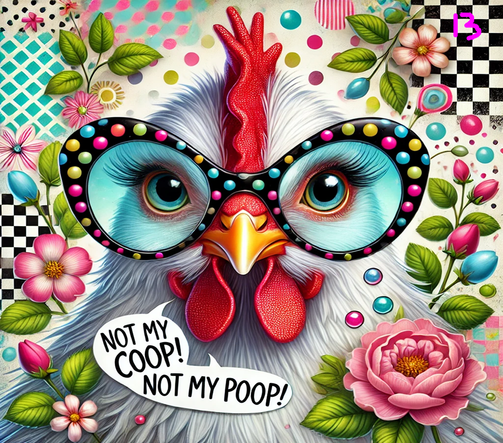 Chicken Sublimation Decals