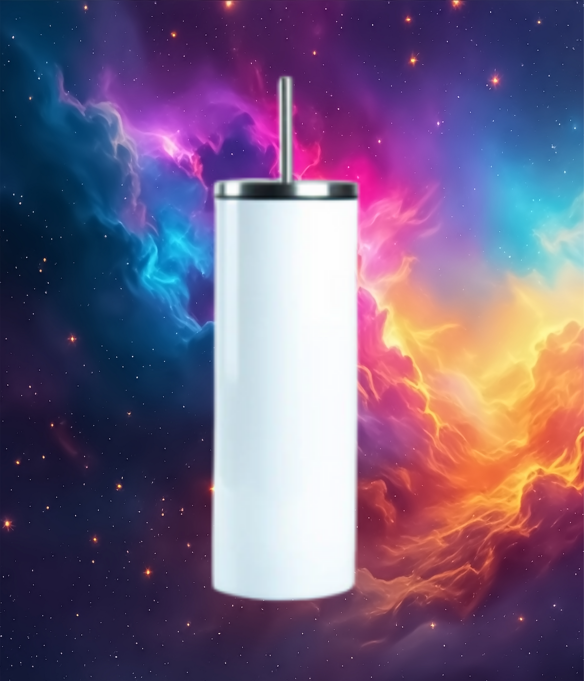 Custom sublimation tumbler with personalized decal and design options