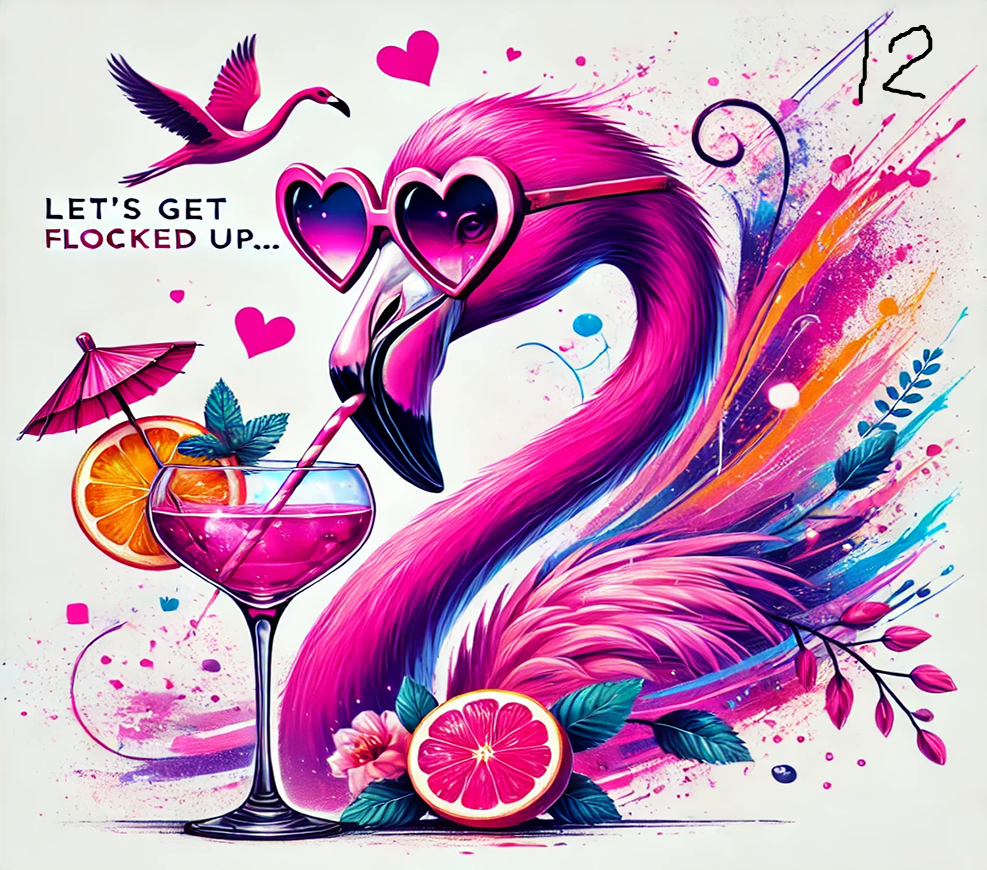 Flamingo Sublimation Decals