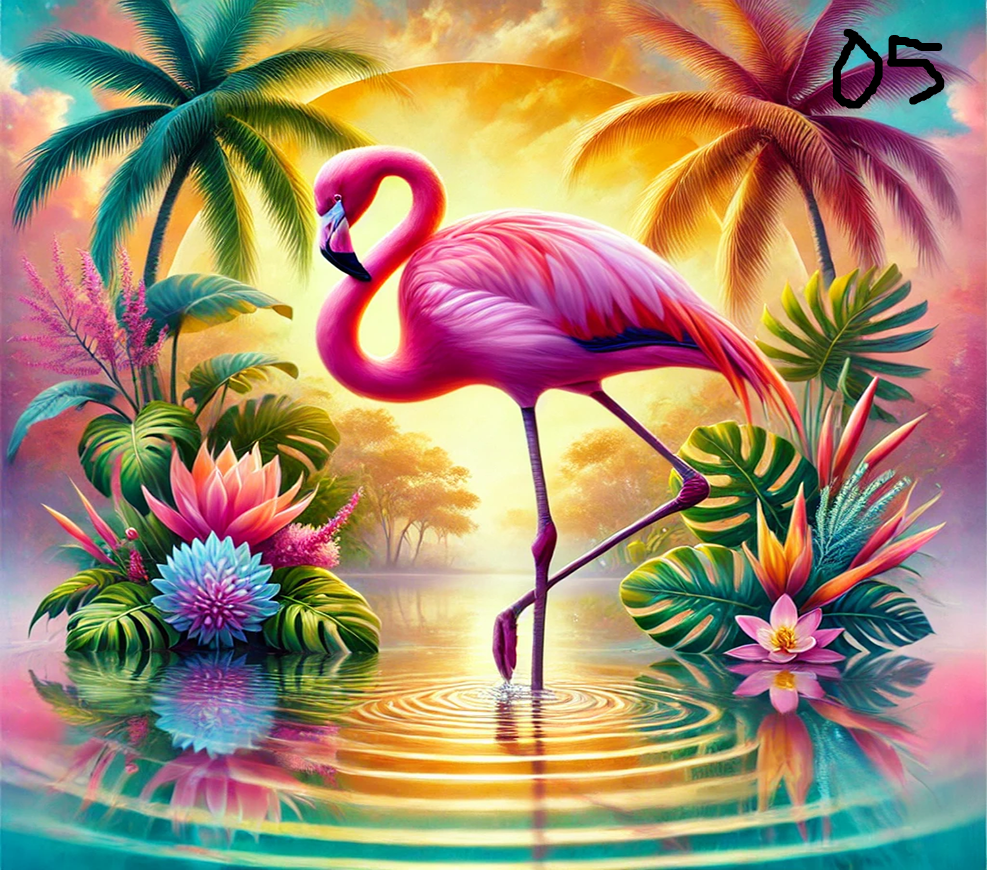 Flamingo Sublimation Decals