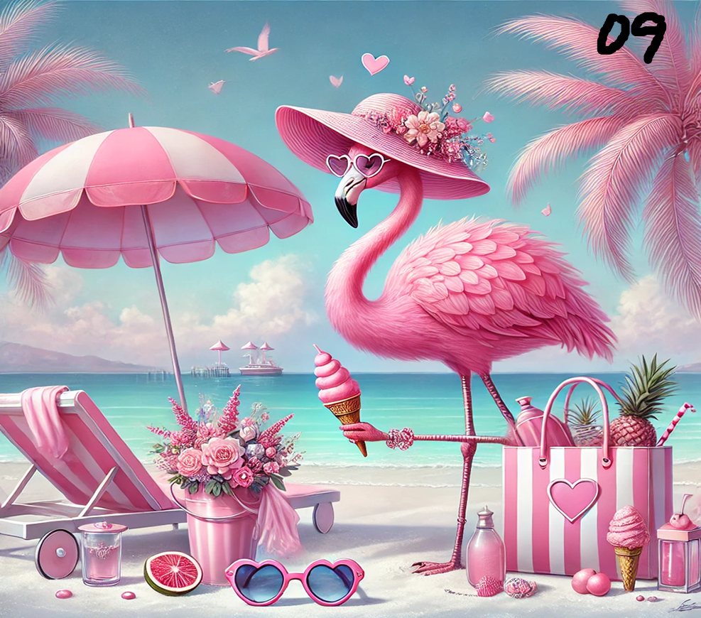 Flamingo Sublimation Decals