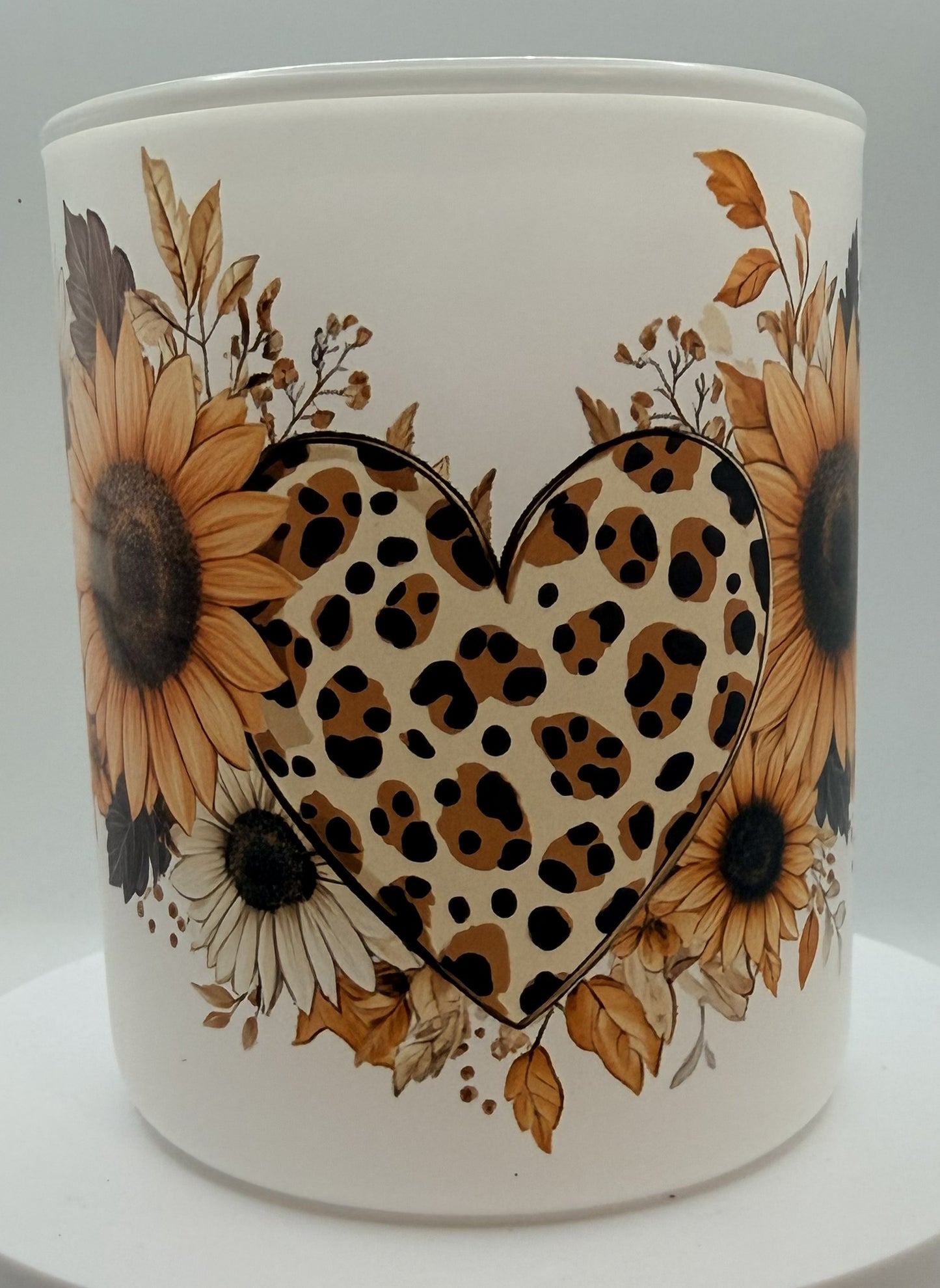 BOHO SUNFLOWER FLORAL 10 OZ CANDLE