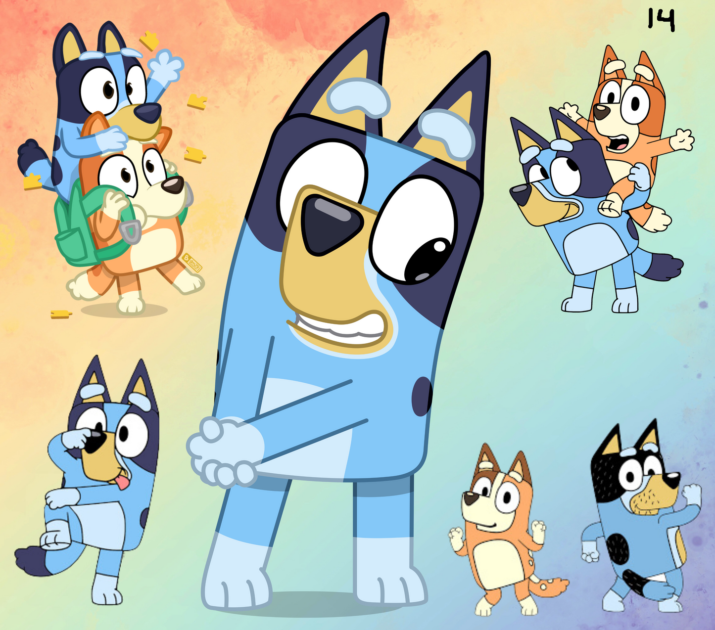 Bluey Sublimation Decals