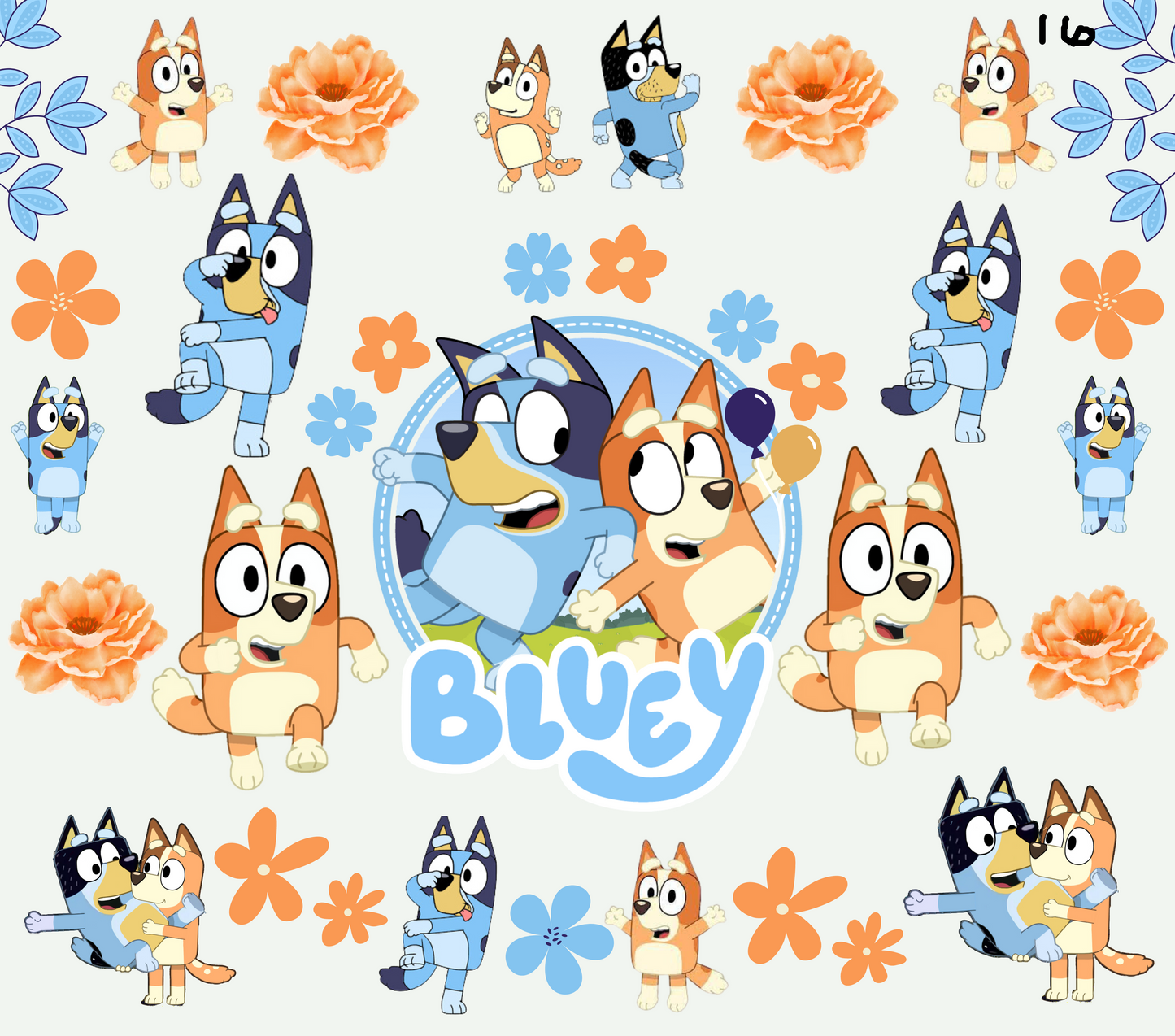 Bluey Sublimation Decals