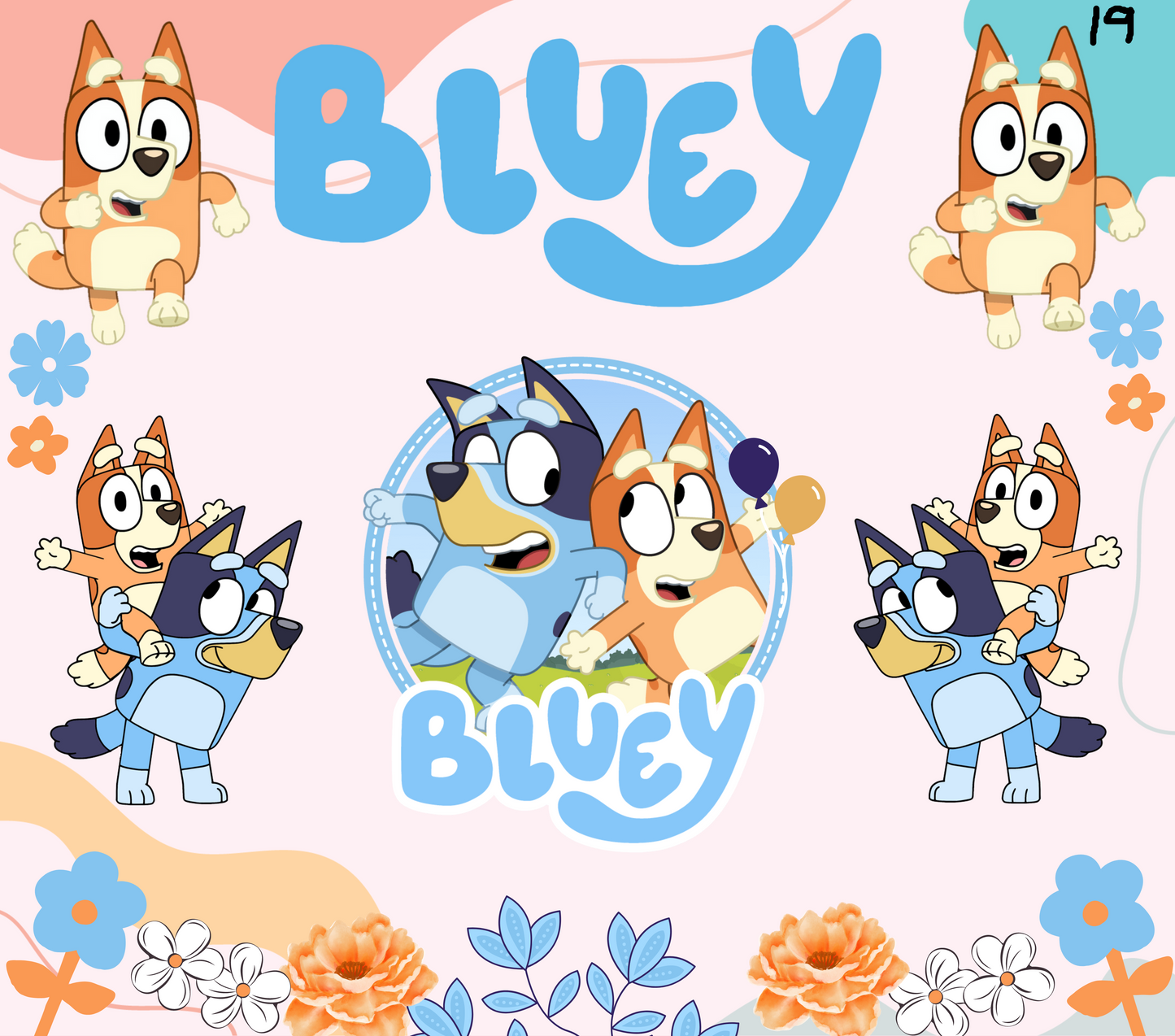 Bluey Sublimation Decals