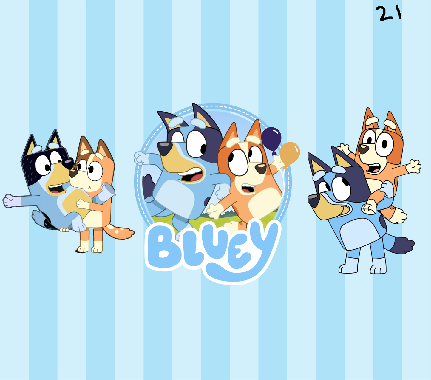 Bluey Sublimation Decals