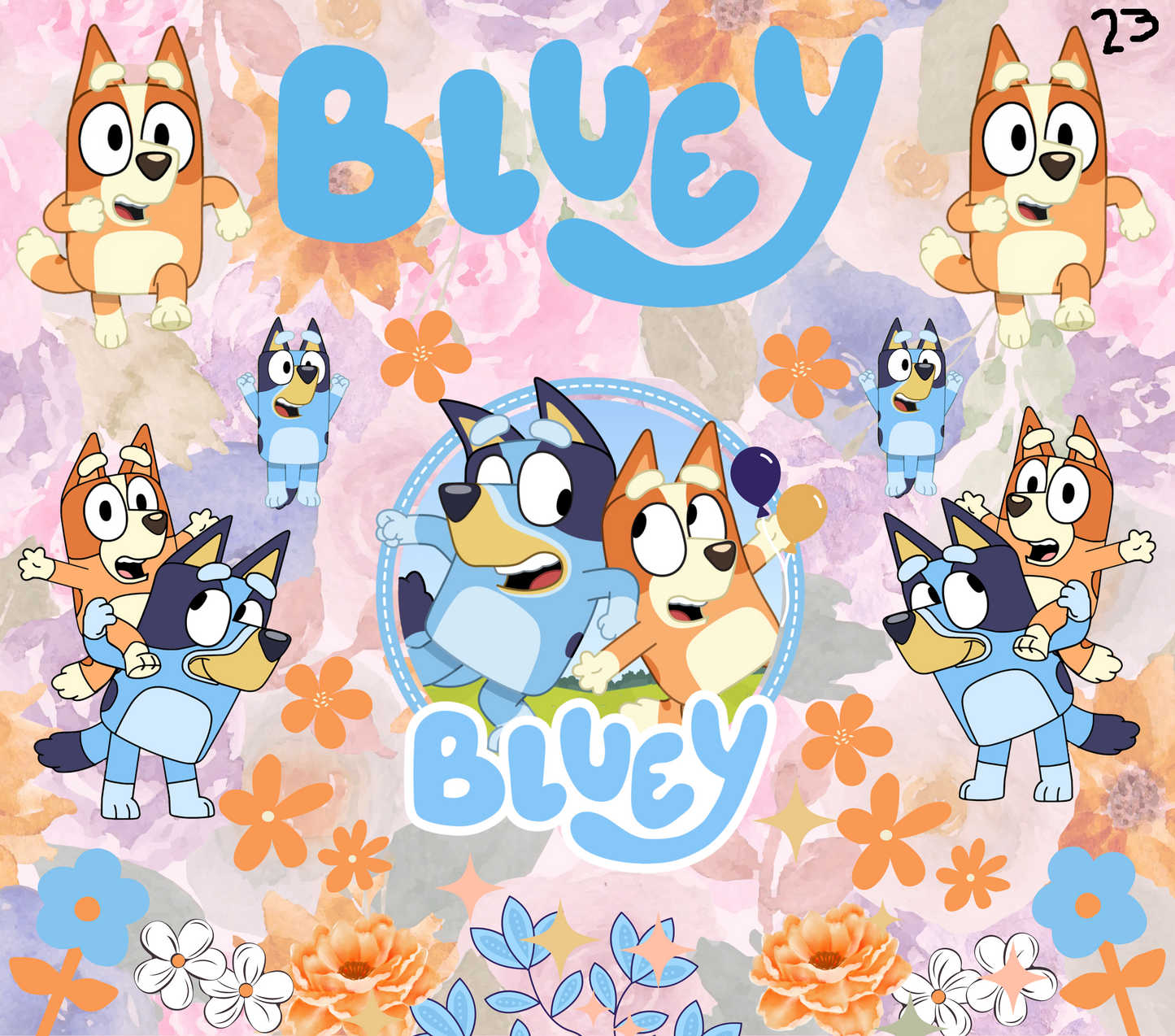 Bluey Sublimation Decals