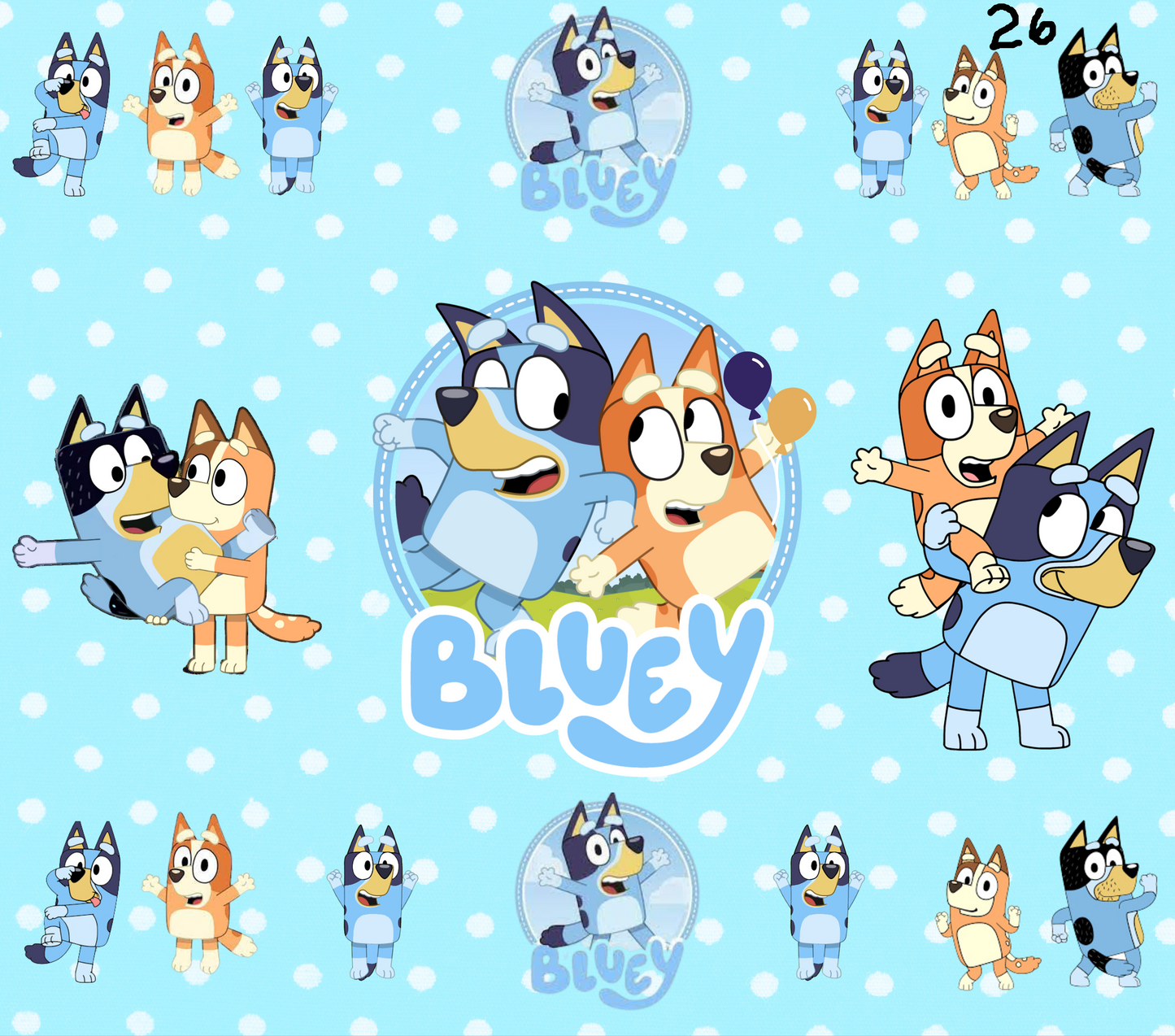 Bluey Sublimation Decals