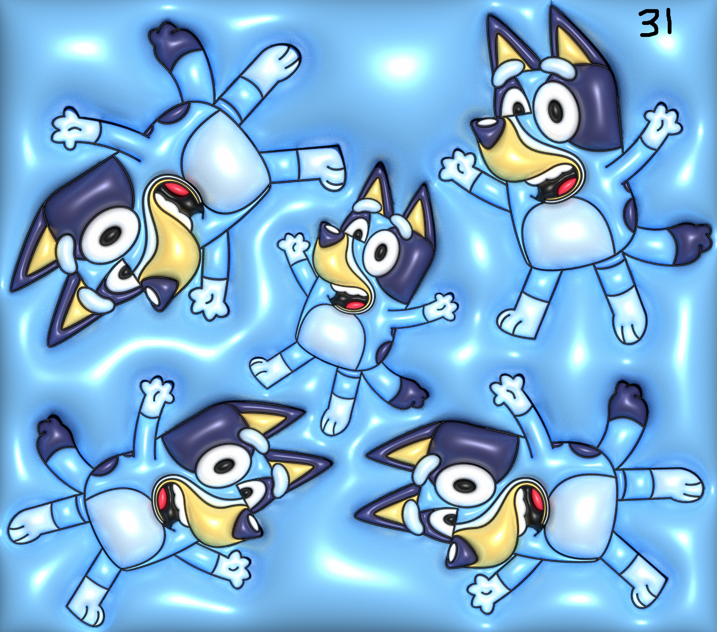 Bluey Sublimation Decals