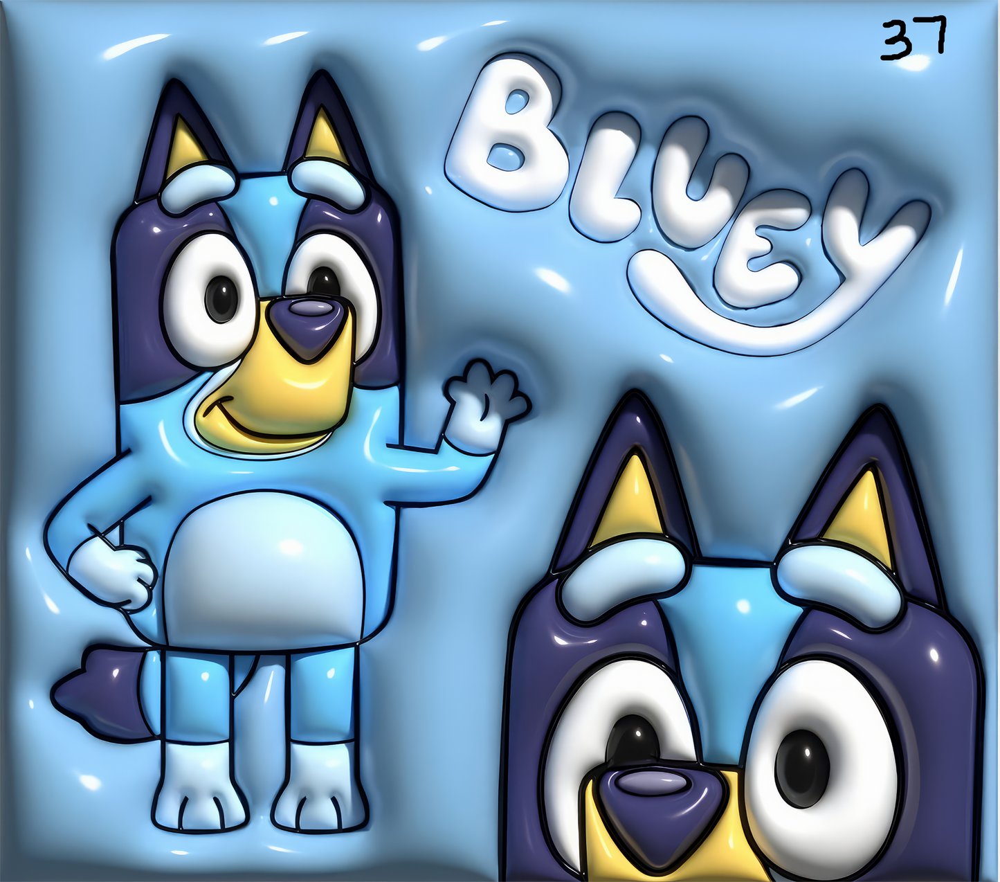Bluey Sublimation Decals