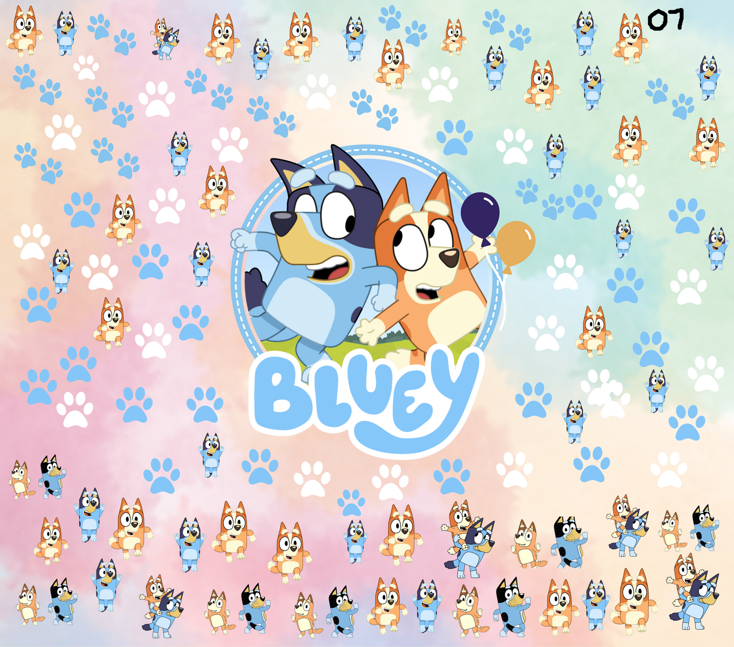 Bluey Sublimation Decals