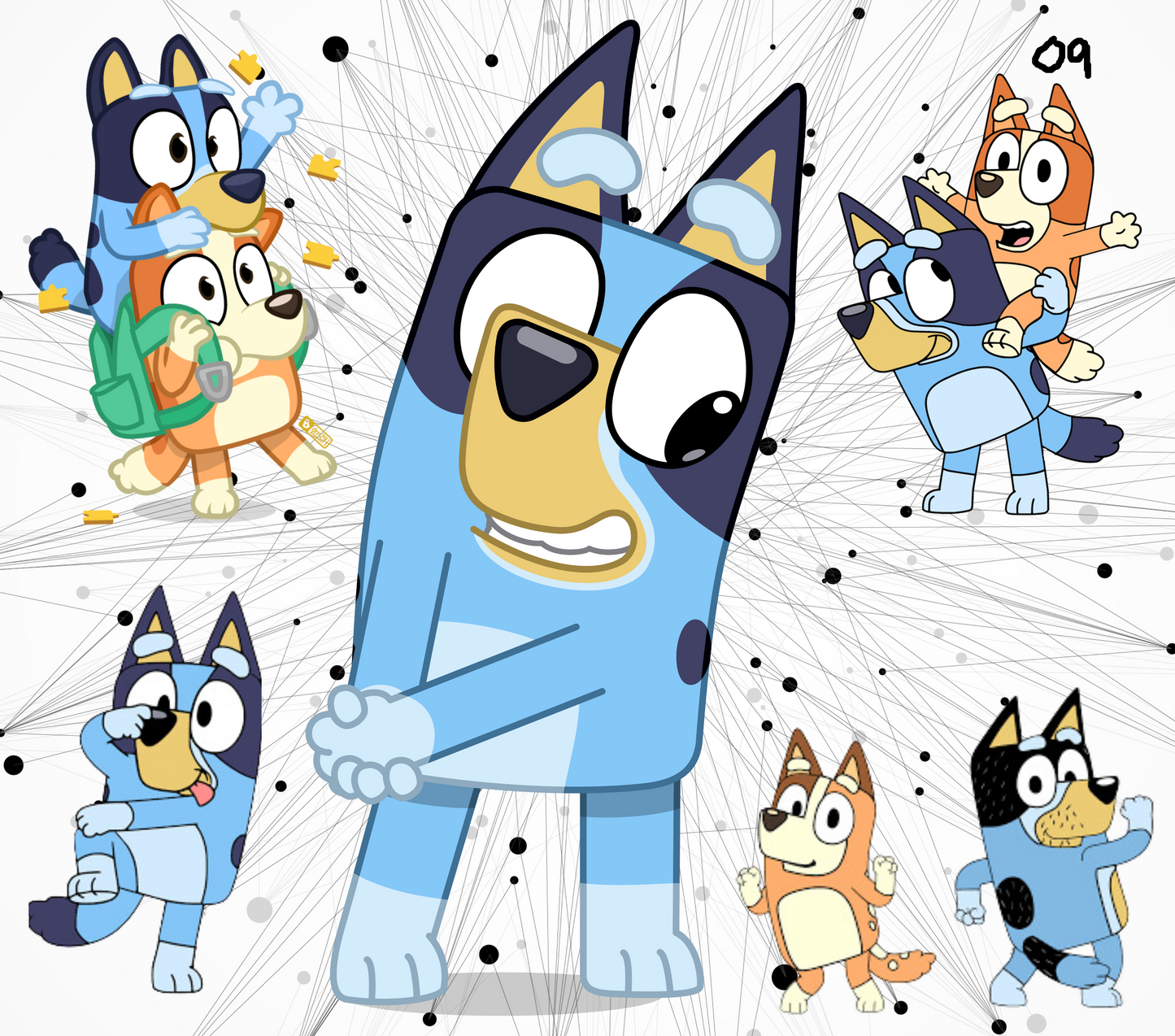 Bluey Sublimation Decals