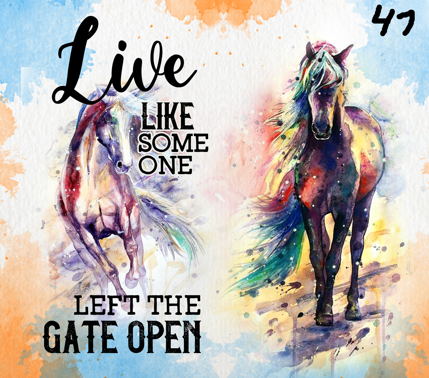 Horse Sublimation Decals
