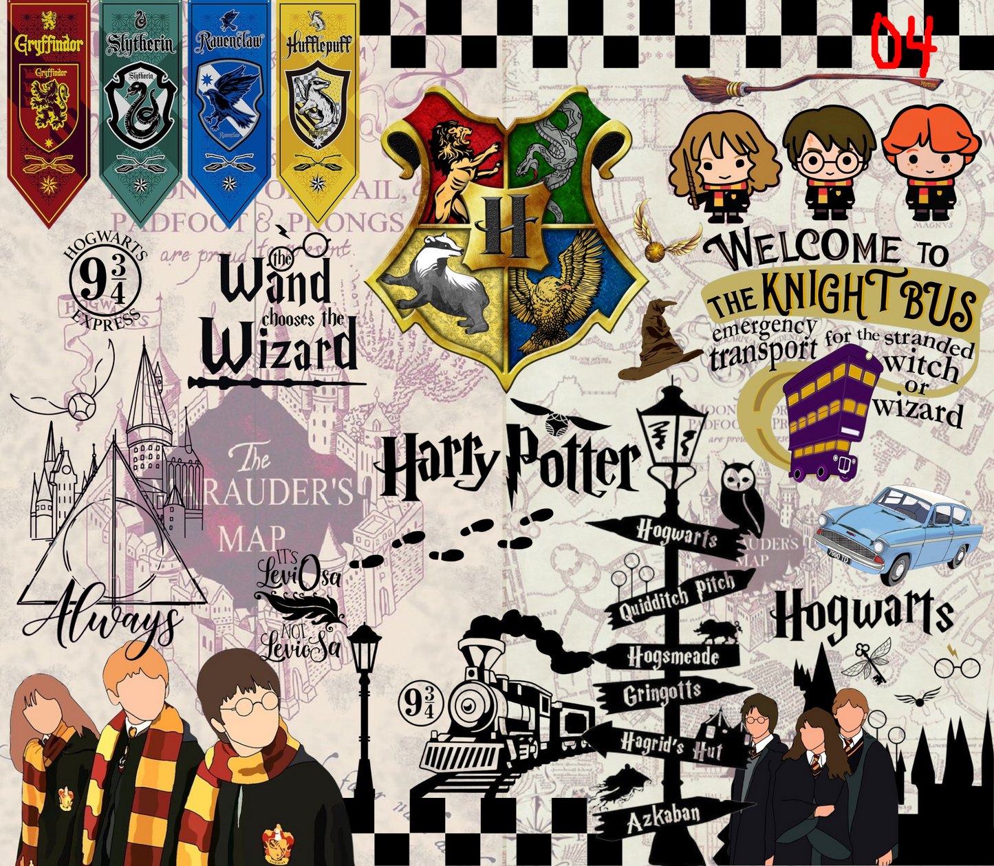 Harry Potter Sublimation Decals