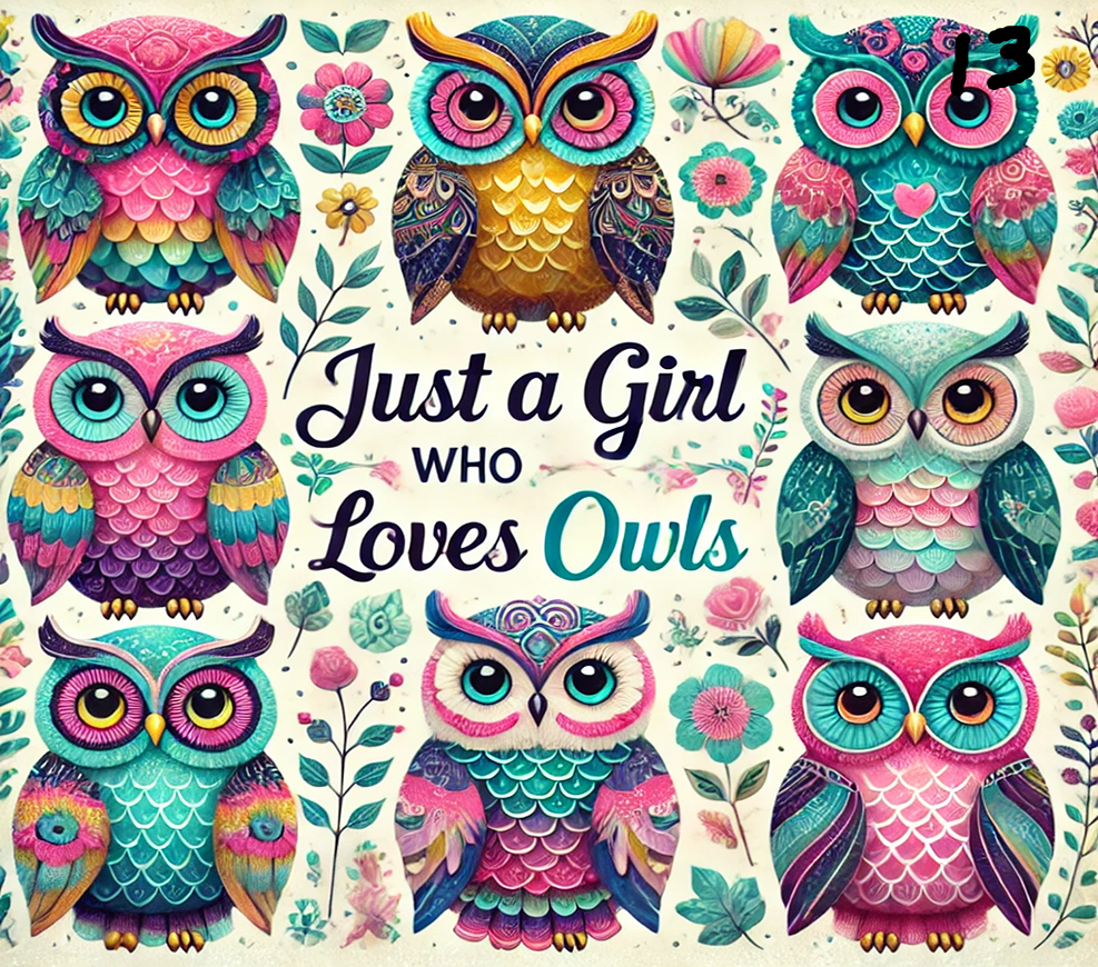 Owl Sublimation Decals