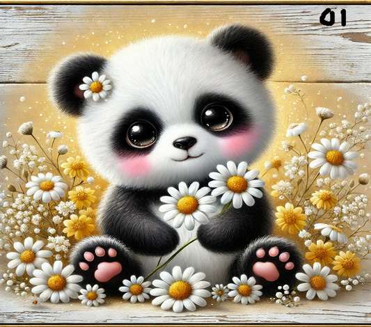 Panda Sublimation Decals - Tumbler Designs