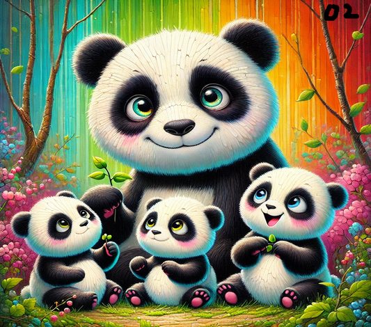 Panda Sublimation Decals - Tumbler Designs