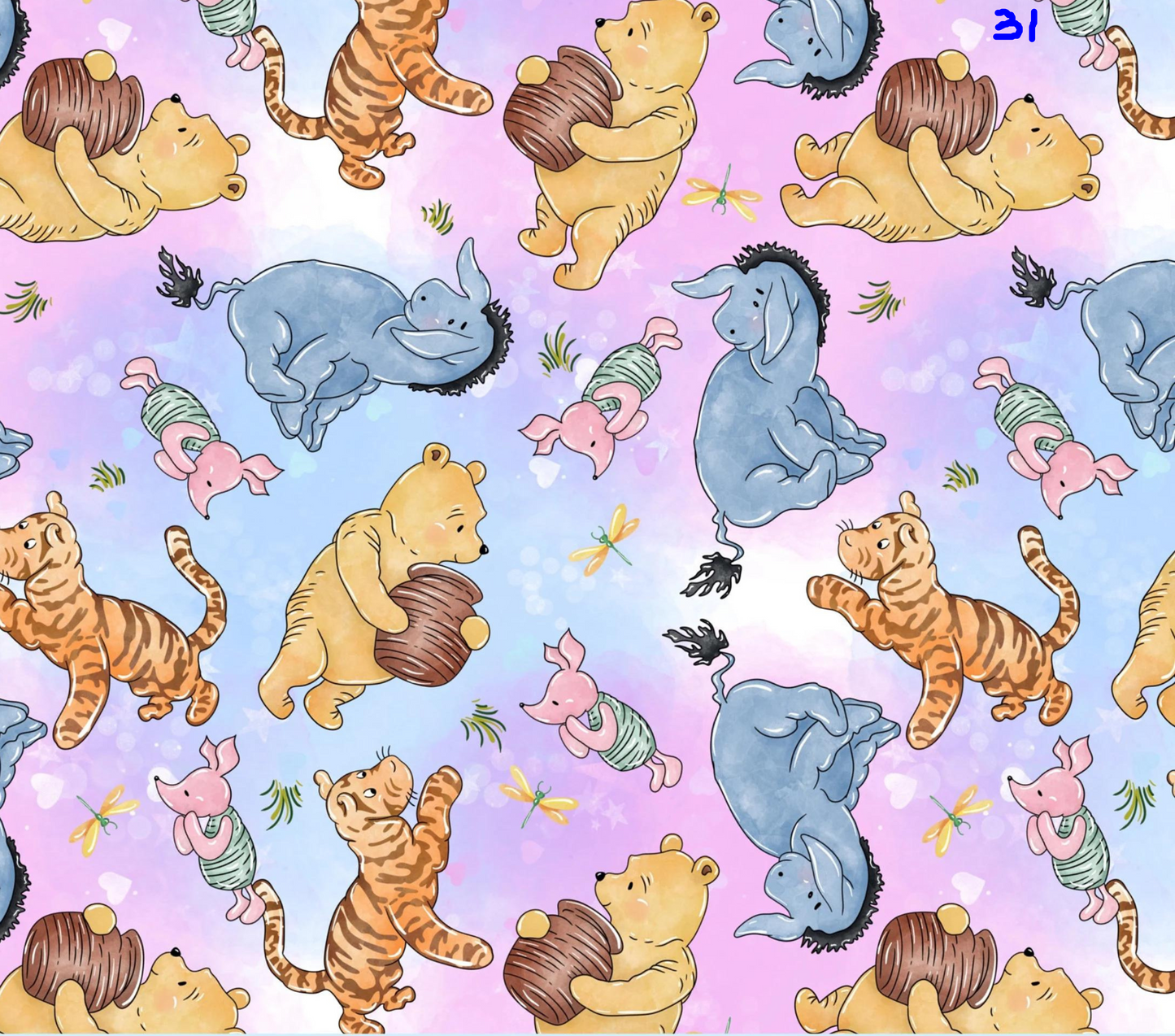 Winnie the Pooh Sublimation Decals