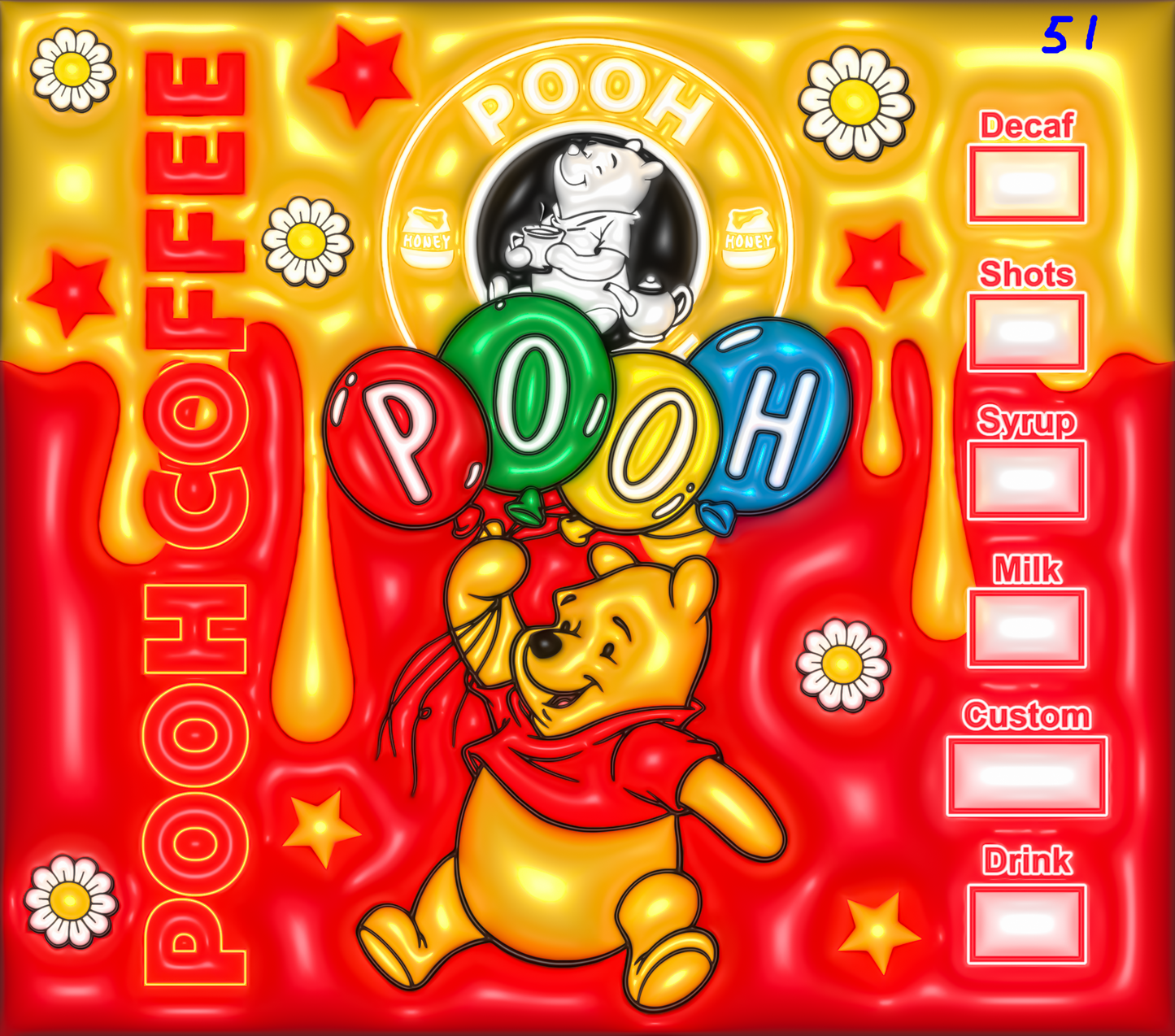 Winnie the Pooh Sublimation Decals