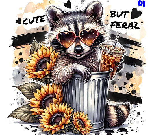 Racoon Sublimation Decals