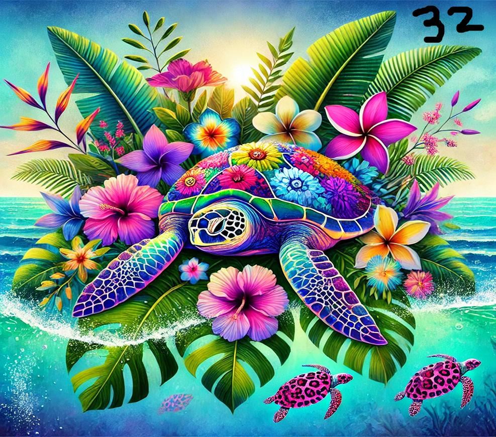 Turtle Sublimation Decals