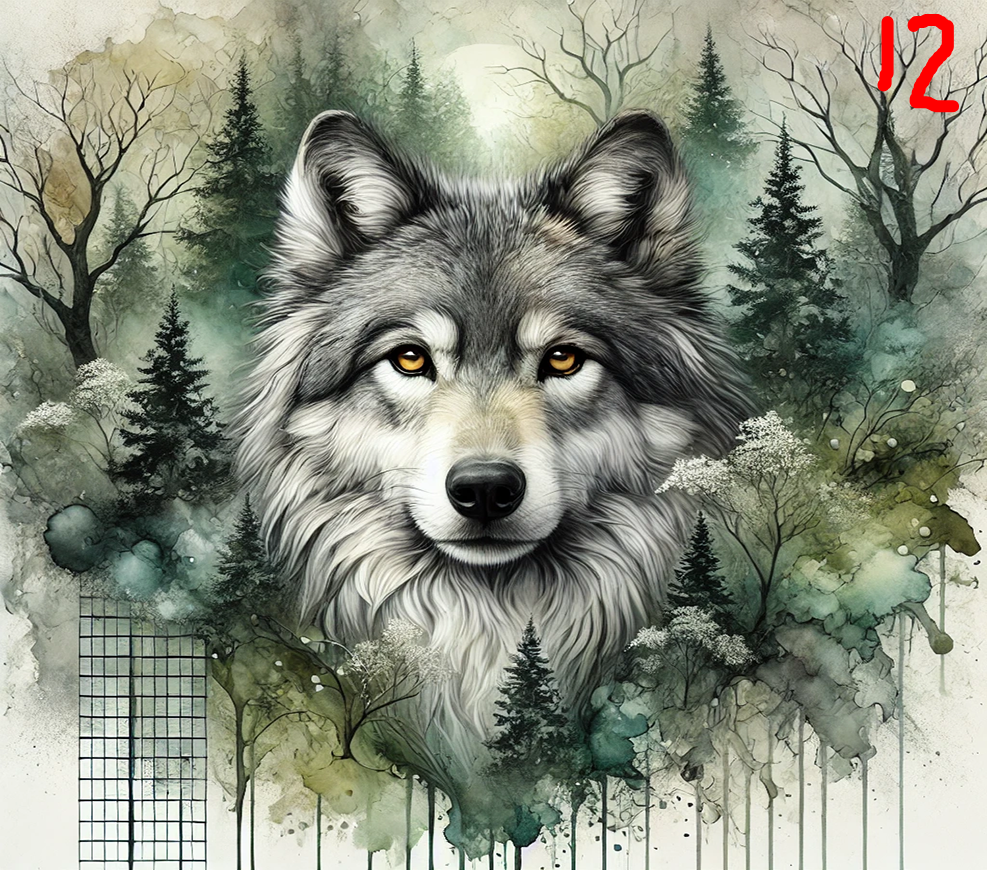Wolf Sublimation Decals