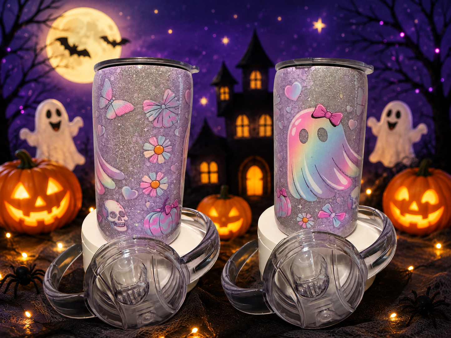 12 OZ MULTI COLOR GHOST DUO SIPPY