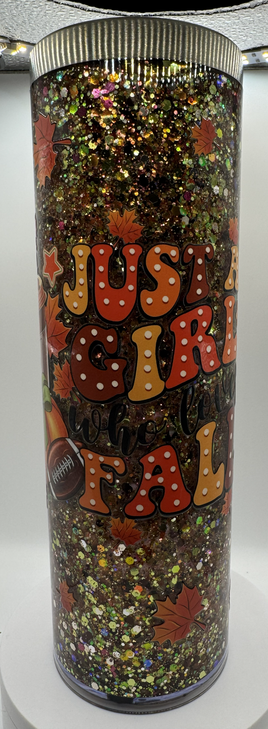 20 OZ STAINLESS STEEL JUST A GIRL WHO LOVES FALL
