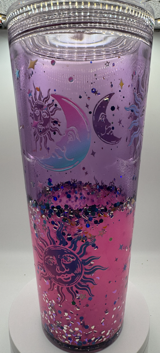 24 OZ DUAL PURPLE AND PINK LAVA SUN AND MOON