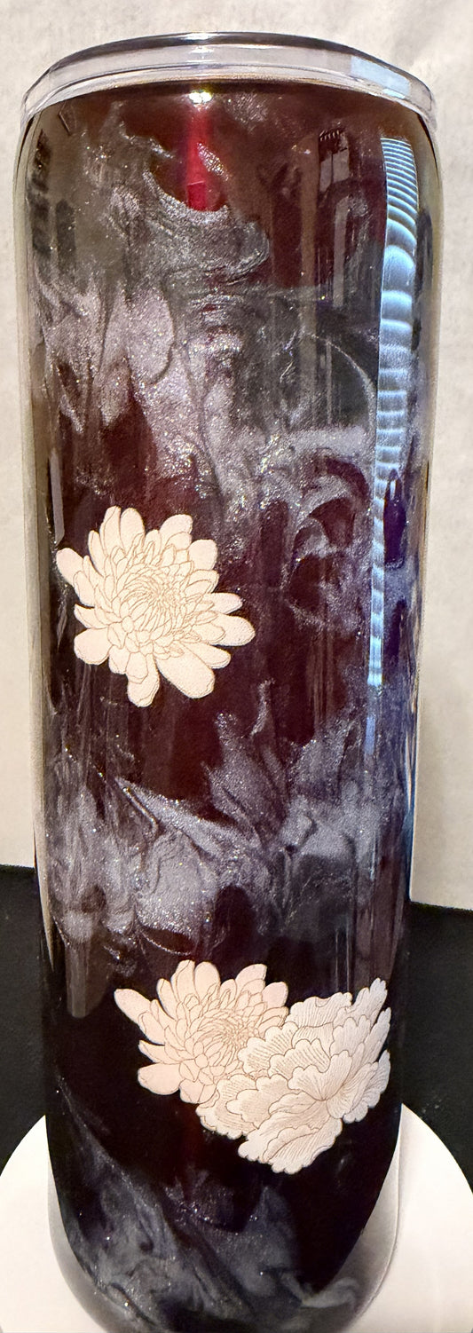30 OZ DRAGON WITH CHERRY BLOSSOMS