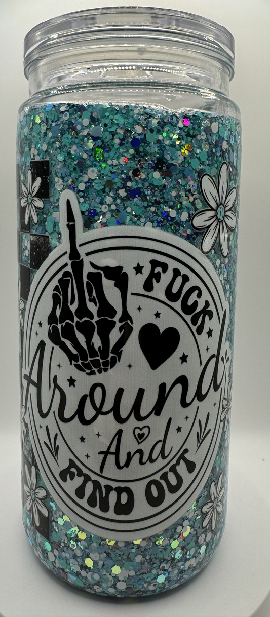 20 OZ FAFO TEAL SILVER