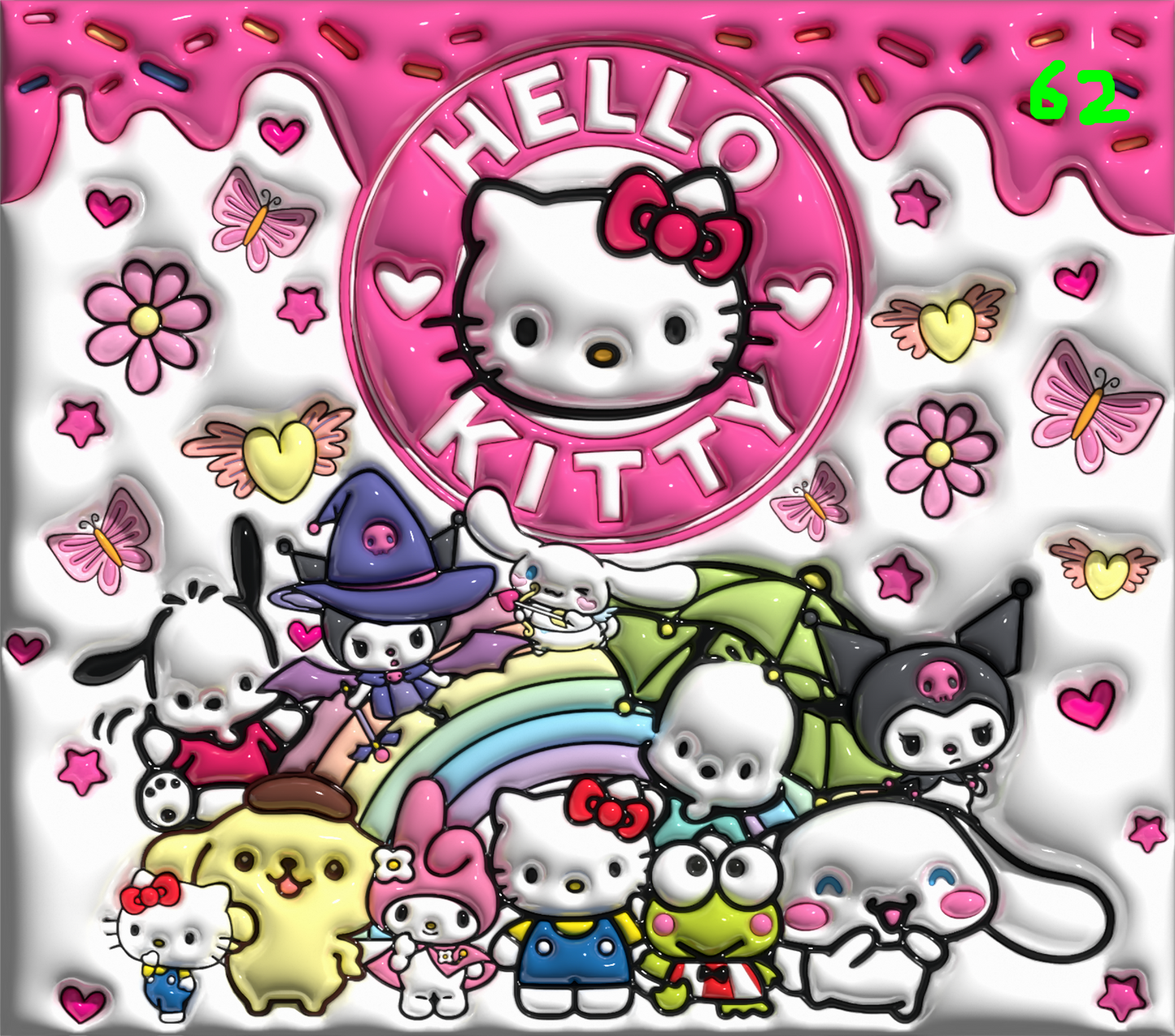 Hello Kitty Sublimation Decals