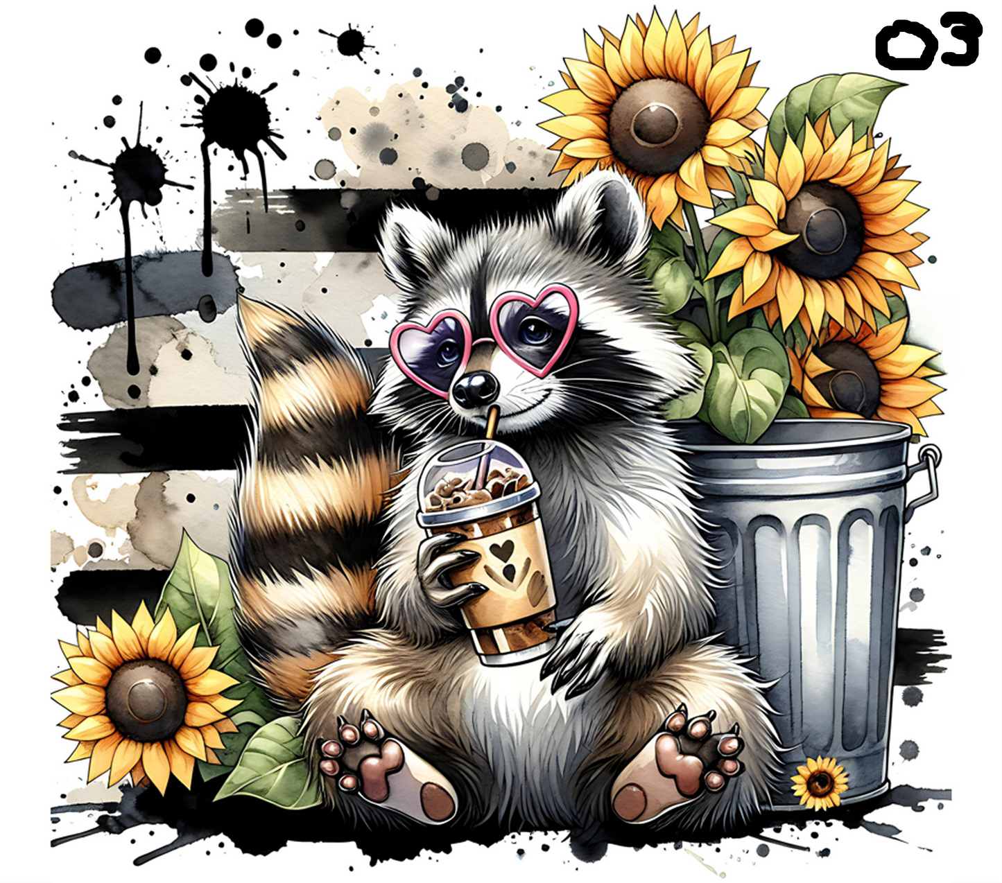 Racoon Sublimation Decals