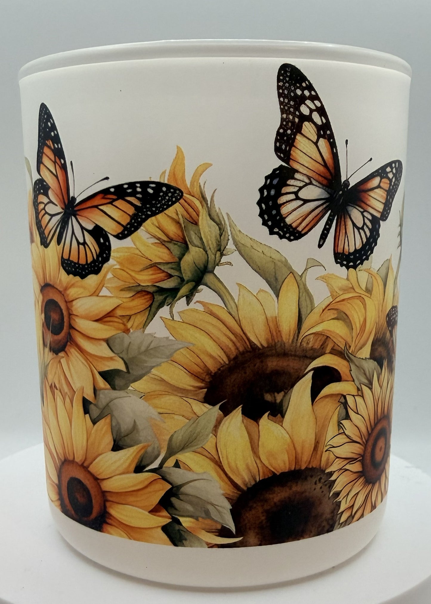 SUNFLOWER BUTTERFLY 10 OZ CANDLE