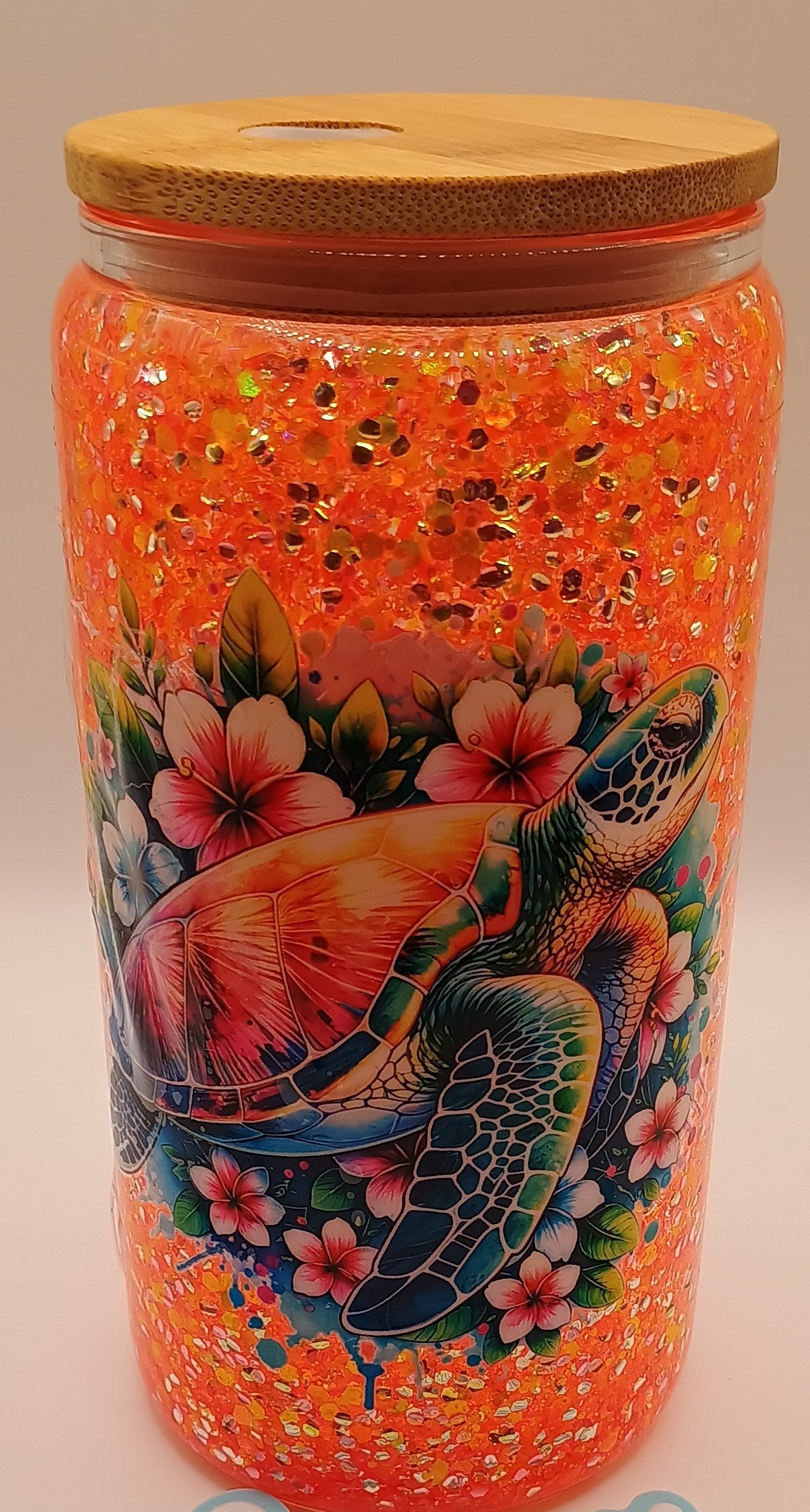 16 oz Glass Sea Turtle